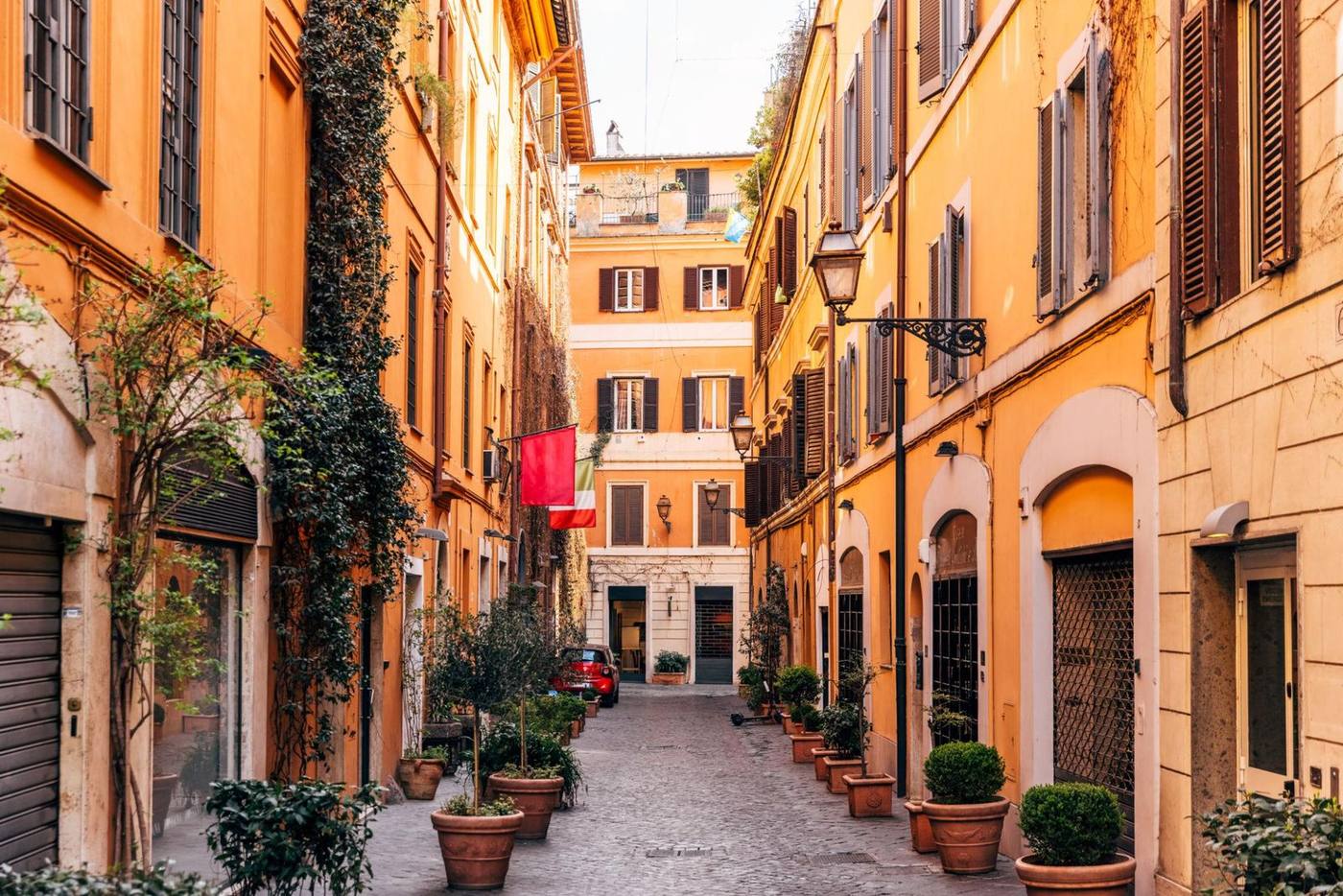 Colorful seaside houses on the Italian coast